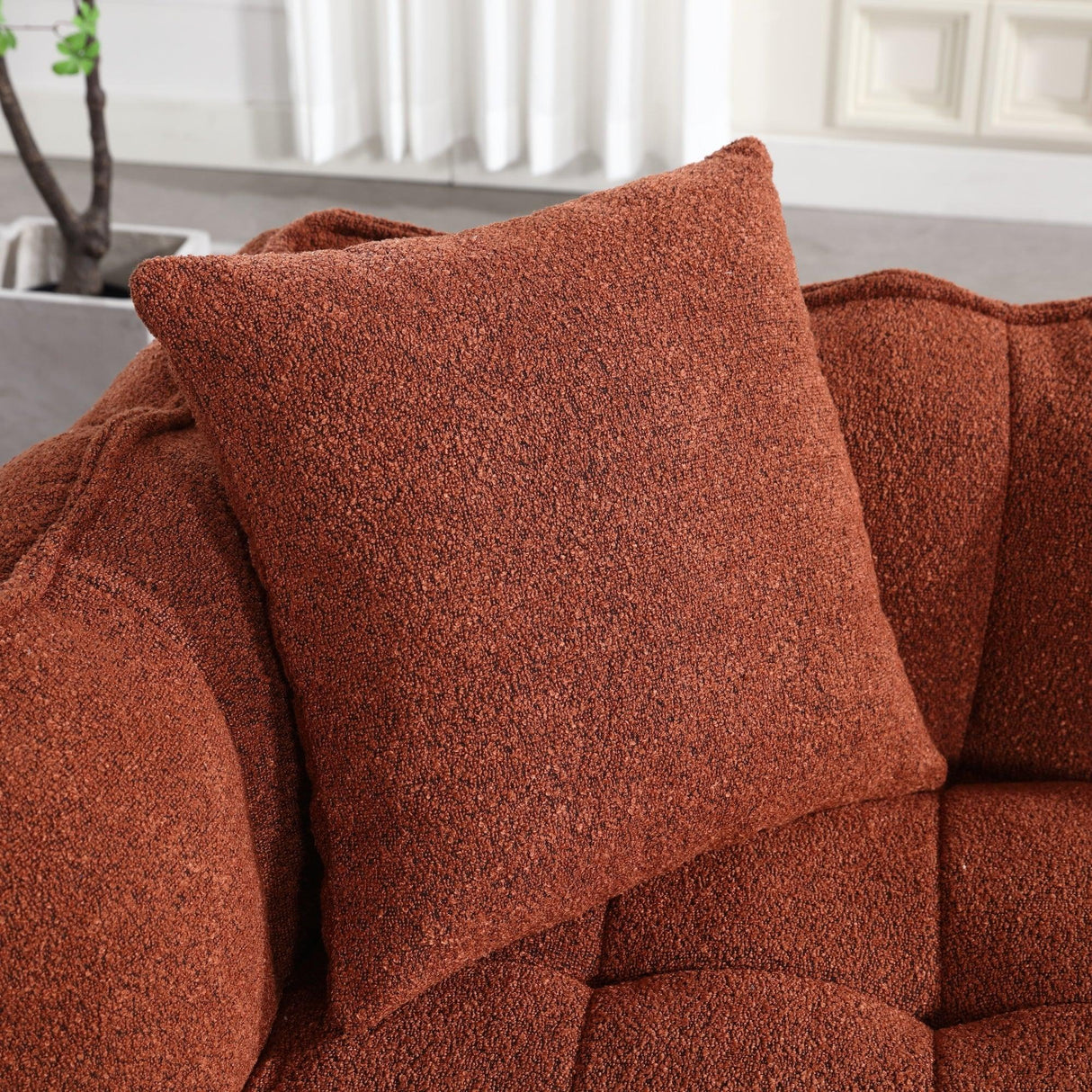 Cozy Chenille Bean Bag Chair With Foam Core - Omega Lifestyles