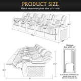 Ultra-Plush Genuine Leather Power Recliner With RGB Lighting - Omega Lifestyles