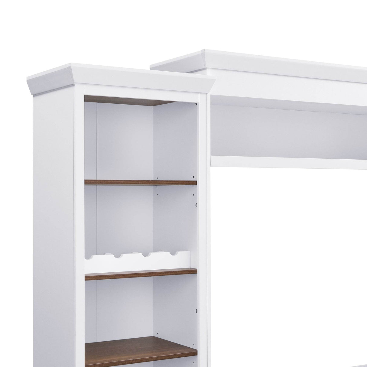 Farmhouse 4-Piece White Walnut TV Stand Set - Omega Lifestyles