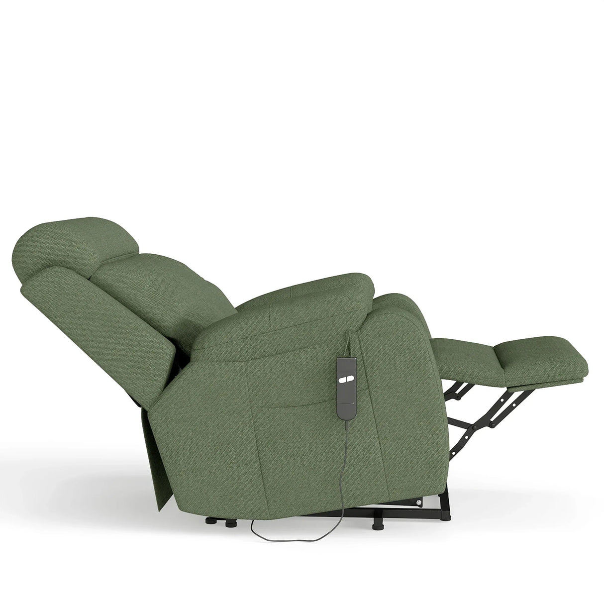 Power Lift Recliner Medium-Soft Snowflake Velvet Chair - Omega Lifestyles