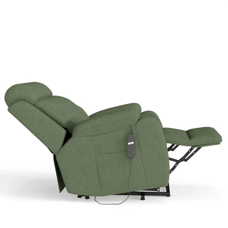 Power Lift Recliner Medium-Soft Snowflake Velvet Chair - Omega Lifestyles
