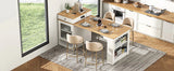 Extendable Dining Table Kitchen Island With Storage - Omega Lifestyles