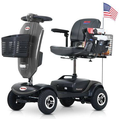 Outdoor Compact Mobility Scooter With Windshield Cup Holders USB - Omega Lifestyles