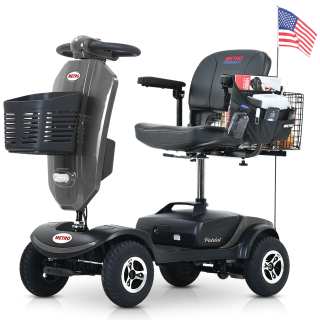 Outdoor Compact Mobility Scooter With Windshield Cup Holders USB - Omega Lifestyles