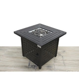 Black Steel Modern Outdoor Fire Pit Table 30-Inch - Omega Lifestyles