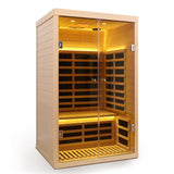 Two Person Low EMF Hemlock Double Door Far Infrared Sauna Room - Omega Lifestyles