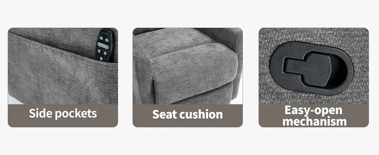 Heat Massage Recliner Chair With Swivel Rocker and Heat - Omega Lifestyles