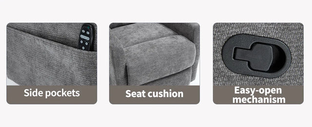 Heat Massage Recliner Chair With Swivel Rocker and Heat - Omega Lifestyles