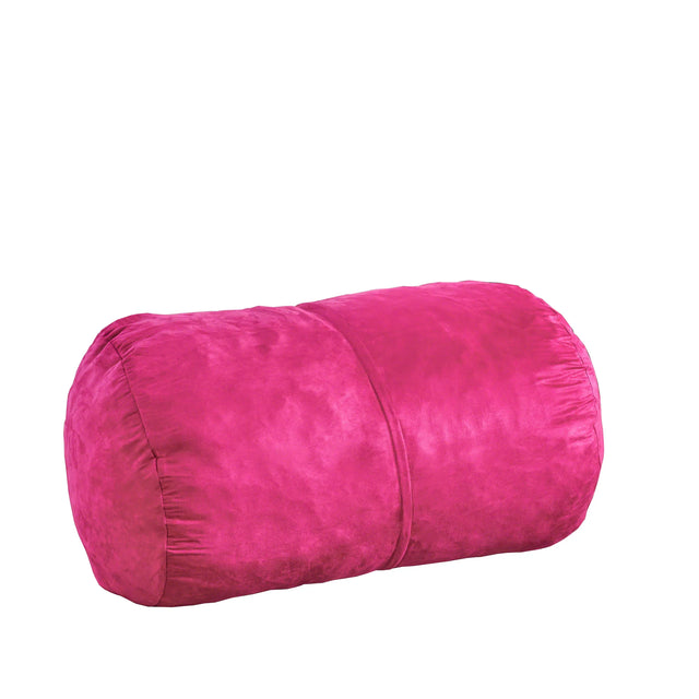 Polyester Foam Filled Cylindrical Fuchsia Bean Bag Chair - Omega Lifestyles