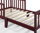 Solid Wood Cherry Toddler Bed With Safety Rails - Omega Lifestyles