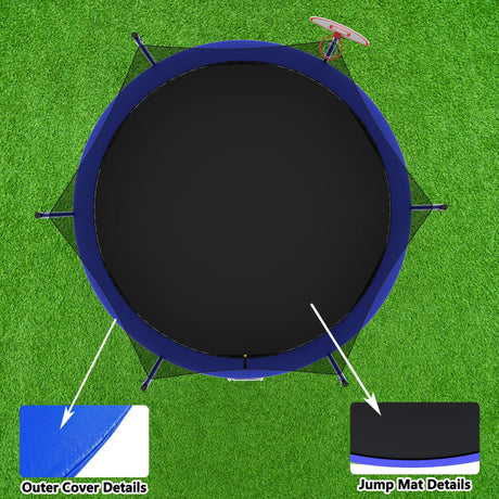 14FT Outdoor Kids Trampoline With Safety Enclosure Net - Omega Lifestyles