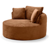 Modern Corduroy Boneless Floor Round Chair With Pillows - Omega Lifestyles
