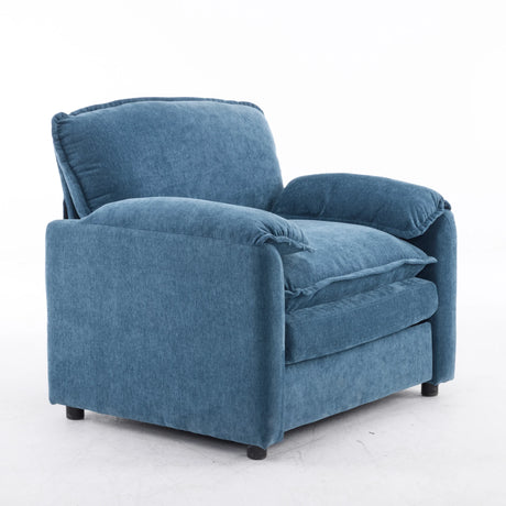 Oversized Chenille Lounge Chair With Thick Cushions - Omega Lifestyles