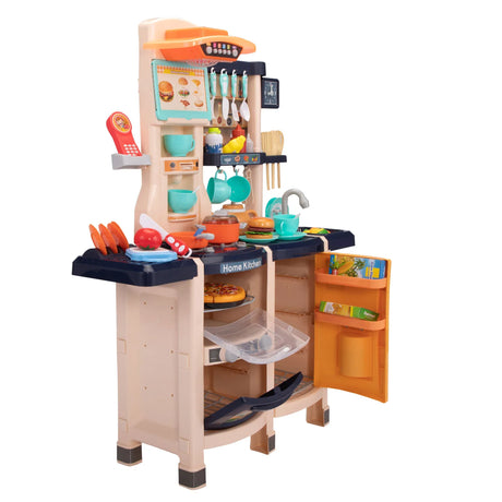 Kids Large Pretend Play Kitchen Set With Lights Sounds - Omega Lifestyles