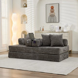 Comfy Convertible Chenille Folding Floor Sofa Bed - Omega Lifestyles