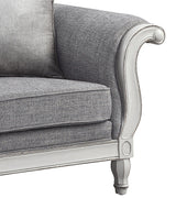 Gray Fabric Pocket Coil Loveseat With 3 Pillows - Omega Lifestyles