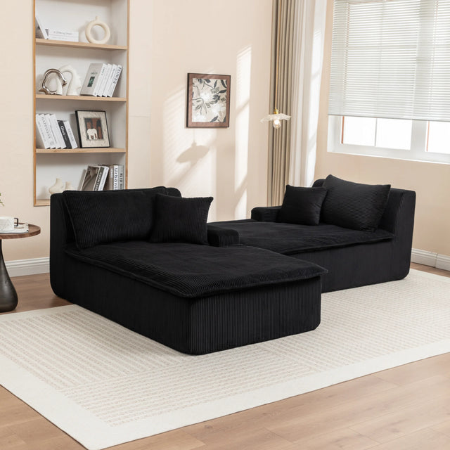 Corduroy Foam Upholstered Chaise Lounge Sleeper Chair - Omega Lifestyles