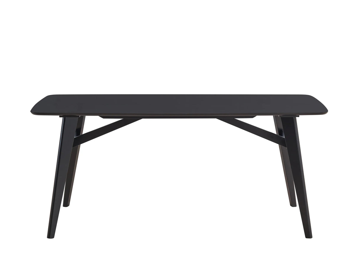 Black Synthetic Wood Fixed Top Dining Table - Omega Lifestyles