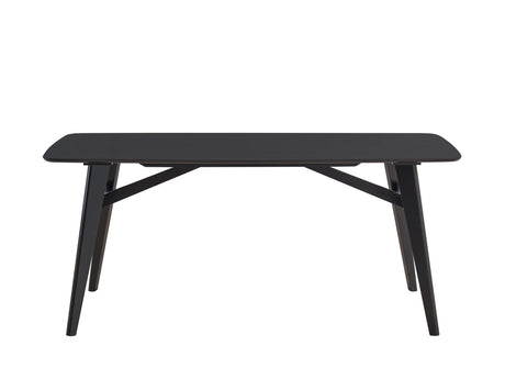 Black Synthetic Wood Fixed Top Dining Table - Omega Lifestyles