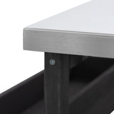 Farmhouse Solid Fir Wood Outdoor Kitchen Island Cart - Omega Lifestyles