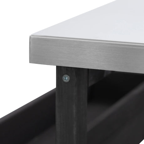 Farmhouse Solid Fir Wood Outdoor Kitchen Island Cart - Omega Lifestyles