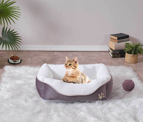 Contemporary Foam Cozy Pet Bed For Medium Cats - Omega Lifestyles