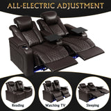 Power Recliner 2-Piece Genuine Leather Adjustable Chair - Omega Lifestyles
