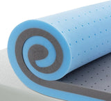 Full Medium Firm 3-Inch Cooling Gel Memory Foam Topper - Omega Lifestyles