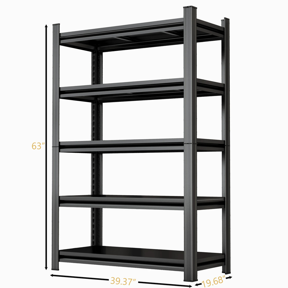 5-Tier Adjustable Metal Storage Shelving Unit - Omega Lifestyles