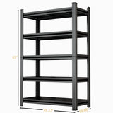 5-Tier Adjustable Metal Storage Shelving Unit - Omega Lifestyles