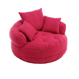Modern Chenille Sponge Circular Sleeper Chair With Pillows - Omega Lifestyles