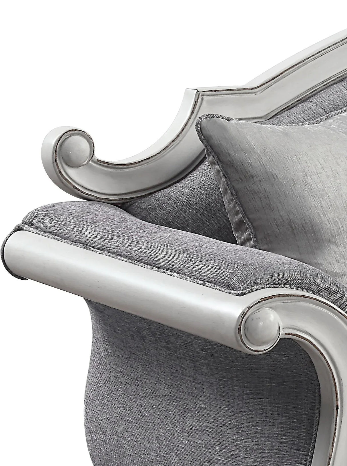 Gray Fabric Pocket Coil Loveseat With 3 Pillows - Omega Lifestyles