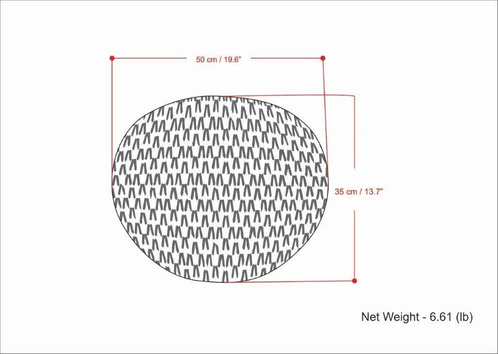 Round Knitted Silver Indoor Outdoor Fabric Pouf Seat - Omega Lifestyles