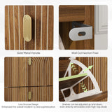 Modern Minimalist Brown Shoe Storage Cabinet With Flip Doors - Omega Lifestyles