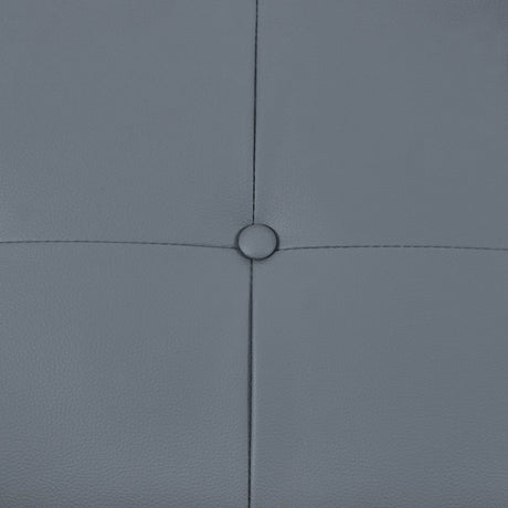 PU Fabric Gray 3-Seat Linen Upholstered Sofa - Omega Lifestyles