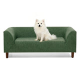 Modern Olive Green Foam Pet Sofa With Armrests And Backrest - Omega Lifestyles