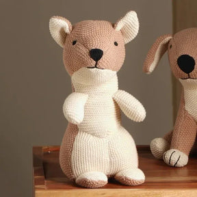 Soft Handmade Cotton Knit Plush Puppy Toy - Omega Lifestyles