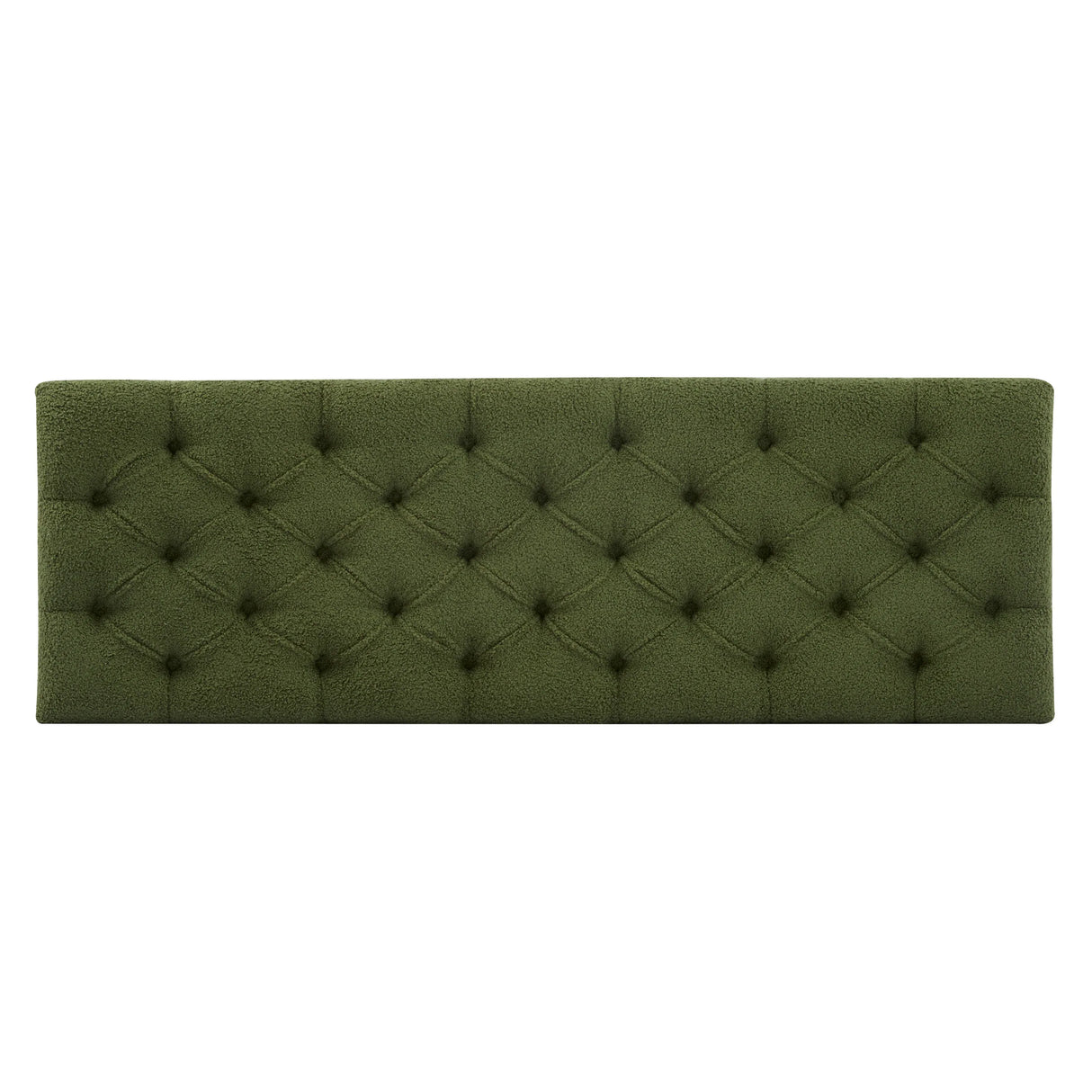 Green Boucle Ottoman Bench With Storage And Seating - Omega Lifestyles
