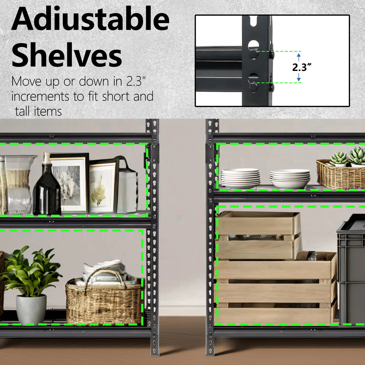 Heavy-Duty Adjustable Steel 5-Tier Storage Shelving Unit - Omega Lifestyles