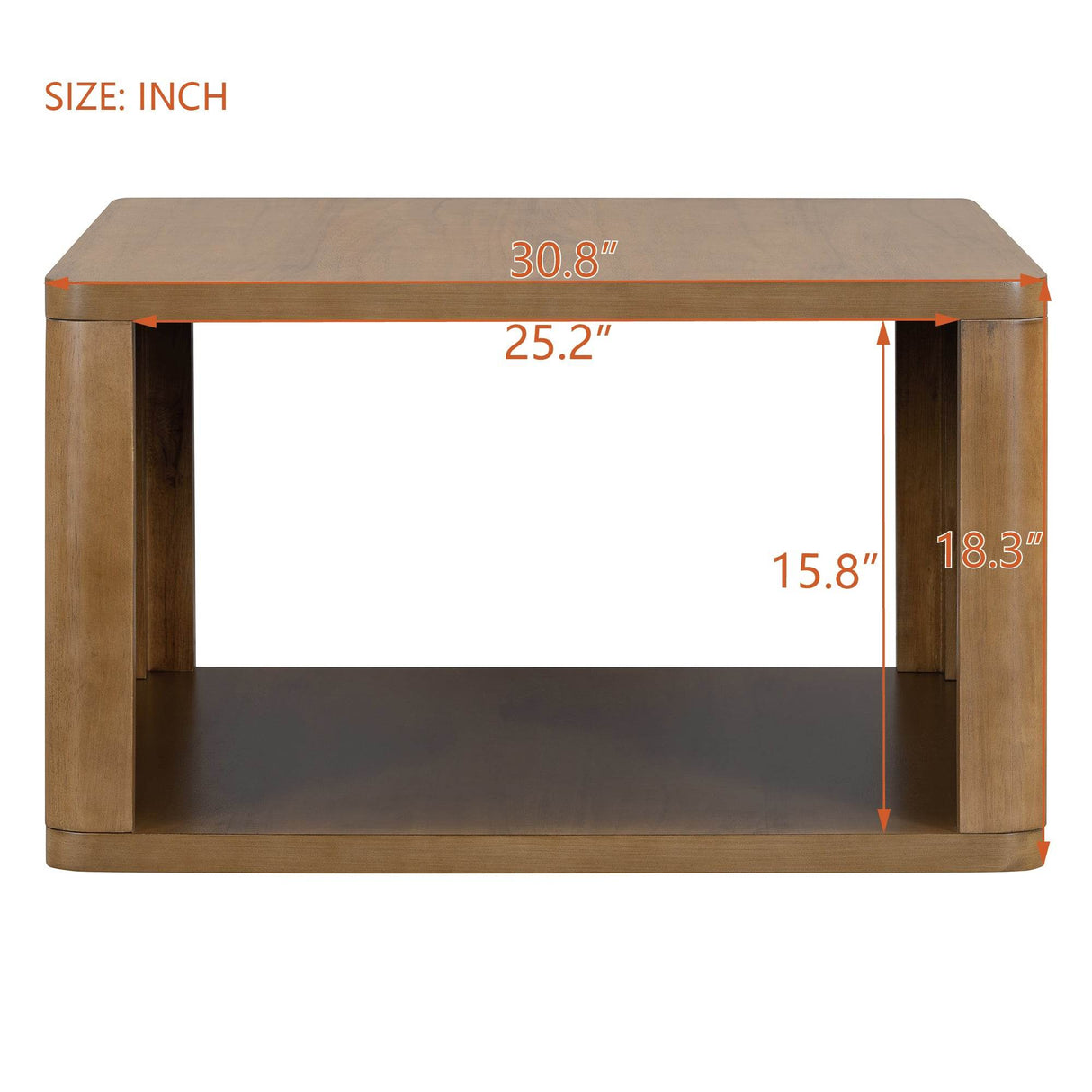 Natural Farmhouse Square Coffee Table With Storage - Sleep Galleria