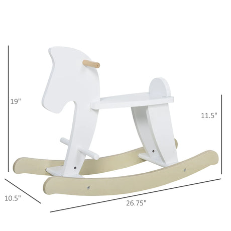 Wooden Toddler Rocking Horse Ride-On Toy - Omega Lifestyles