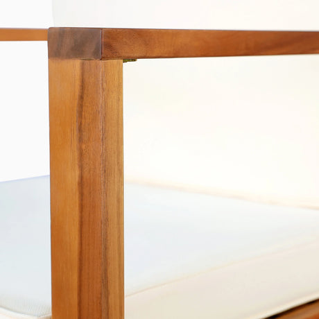 Acacia Wood Patio Dining Table And Chairs Set Of 5 - Omega Lifestyles