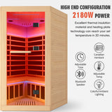 Canadian Hemlock Pentagonal Infrared Two-Person Sauna Room - Omega Lifestyles