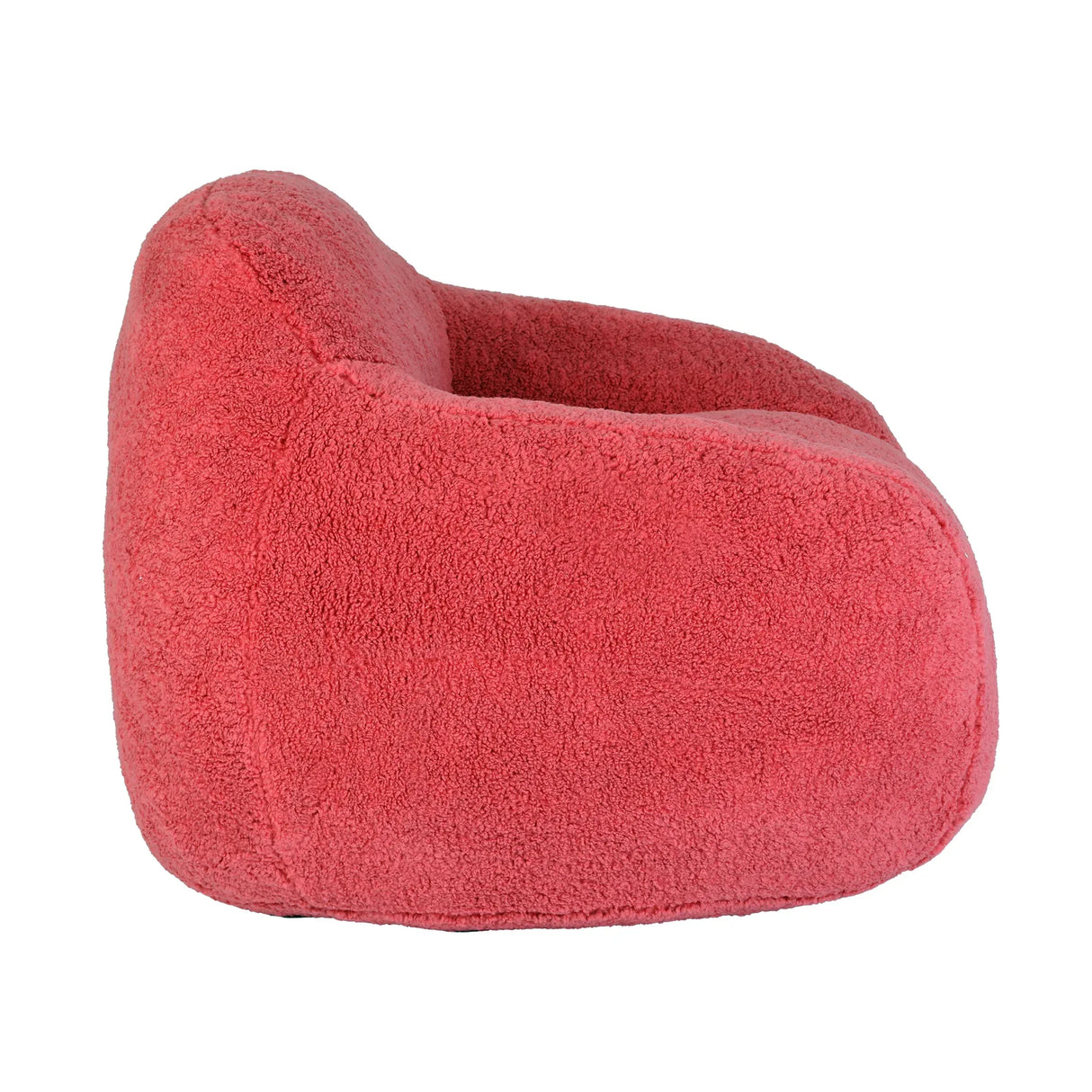 Spacious Rose Teddy Fabric Memory Foam Bean Bag Chair - Omega Lifestyles