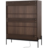 Modern Minimalist LED Curio Cabinet With Tempered Glass Doors - Omega Lifestyles