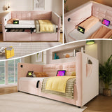 Twin Pink Velvet Upholstered Hydraulic Storage Bed Frame - Omega Lifestyles