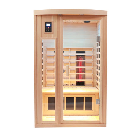 Two Person Far Infrared Canadian Hemlock Wood Sauna - Omega Lifestyles