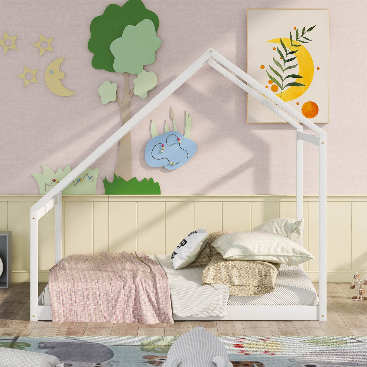 Full Size Solid Wood White House Bed Frame - Omega Lifestyles