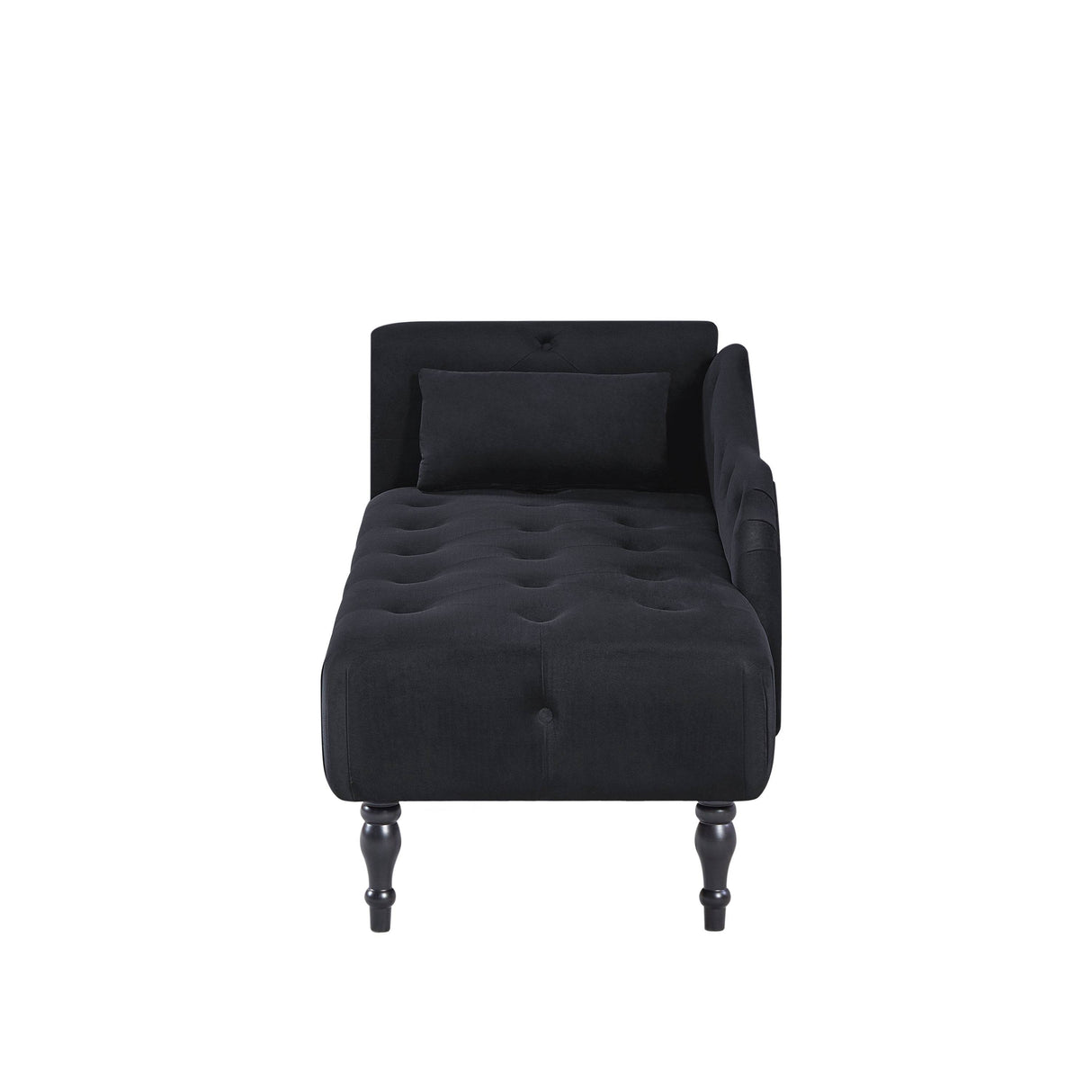 Velvet Tufted Armless Chaise Lounge With Pillow - Omega Lifestyles