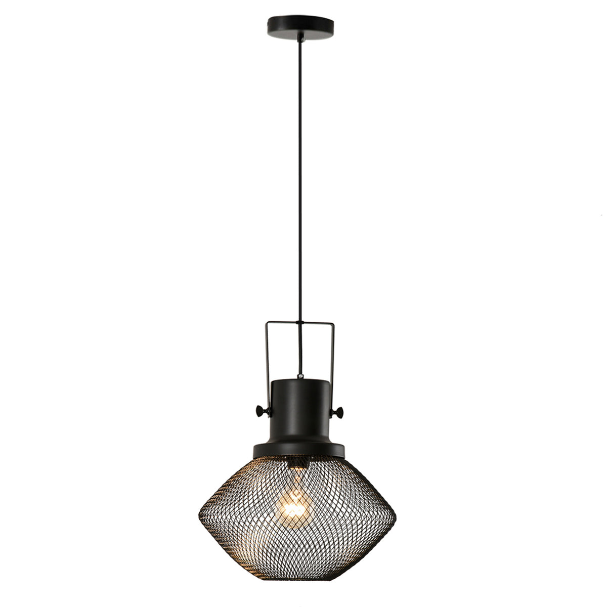 Industrial Steel Frame Adjustable Hanging Pendant Light